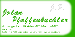 jolan pfaffenbuchler business card